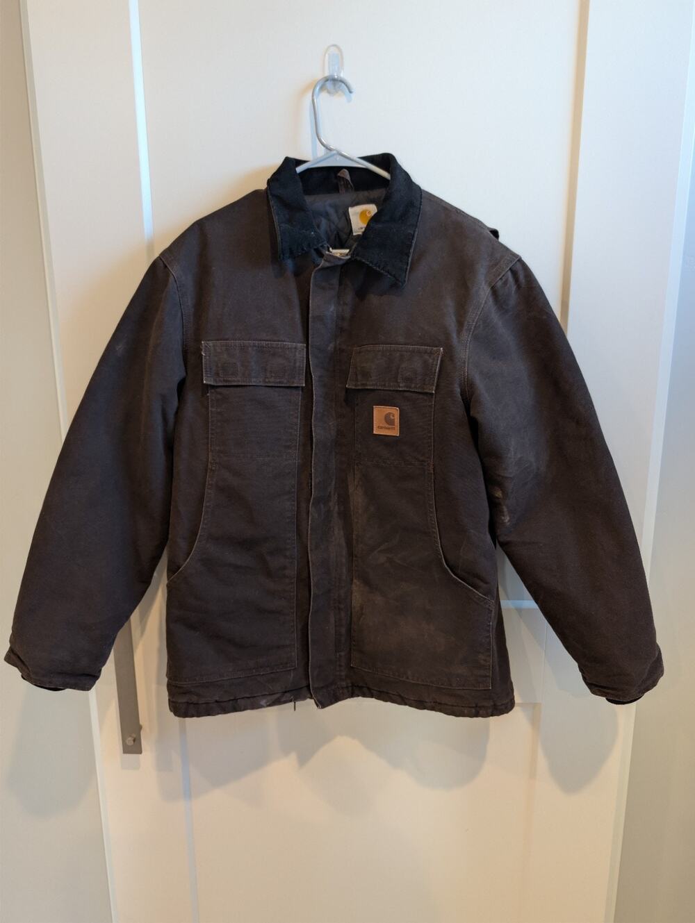 Carhartt C26 DKB Quilt-lined Coat In Dark Brown - Medium